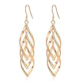 pendientes largos elegantes ✨ Material de alta calidad: elegantemente elaborado en PLATA DE LEY 925 de alta calidad (finura 925), lo suficientemente resistente para resistir el paso del tiempo y pulido de alto brillo.