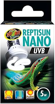 DBDPet s Bundle with Zoomed Nano Reptisun UV-B Bulb - Includes Pro-Tip Guide - 5w UV-B Bulb | 5.0 Output is Good for Tropical Species