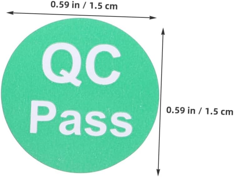 10sheets Qc Passed Labels Round Adhesive Stickers for Quality Control for Warehouse Inventory Management Aesthetic Design Versatile Use Food Electronics and Apparel