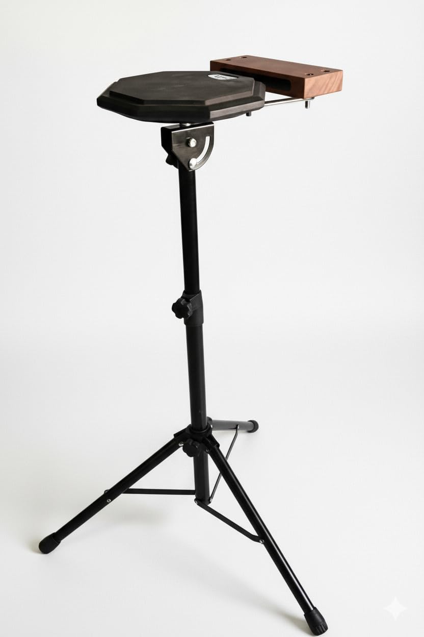 caja Sorda NPdrums individual como pad de estudio en 8" palillera y soporte al suelo
