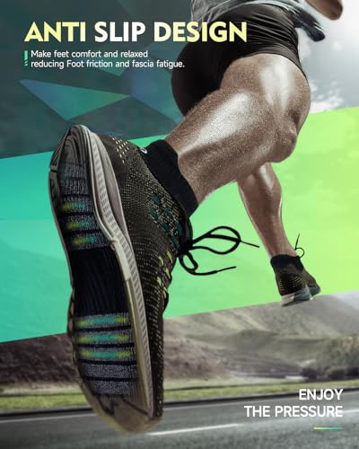 Ruixue Men's Running Socks, Cotton Trainer Socks For Men Women, Performance Low Cut Ankle Athletic Sport Socks For Hiking, Walking, Cycling (6 Pairs/10 Pairs) - 4