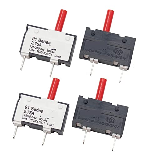 Surcharge thermique évitée grâce au disjoncteur réinitialisation manuelle 2.75amp 4Pcs