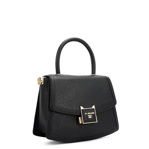 Image of Da Milano Leather Satchel Bag for Women (01019SOL)