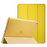 ProCase iPad 9/8/7 ケース (2021 2020 2019) 半透明バックカバー スマートカバー 軽量 三つ折りスタンド iPad 10.2" 対応 - アンティークモス