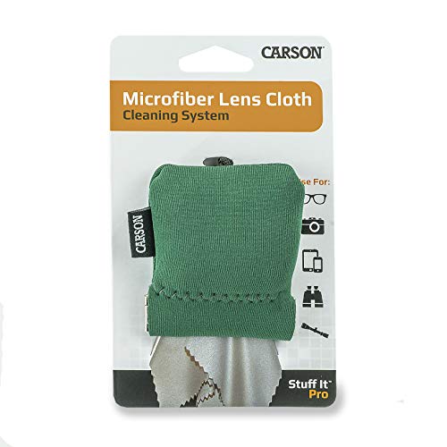 image for Carson Stuff-It Pro Microfiber Lens Cloth Cleaning System for Glasses,