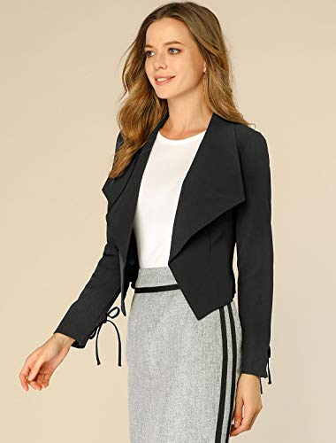 Allegra K Women's Elegant Open Front Cardigan Jacket Work Office Business Suit Blazer2