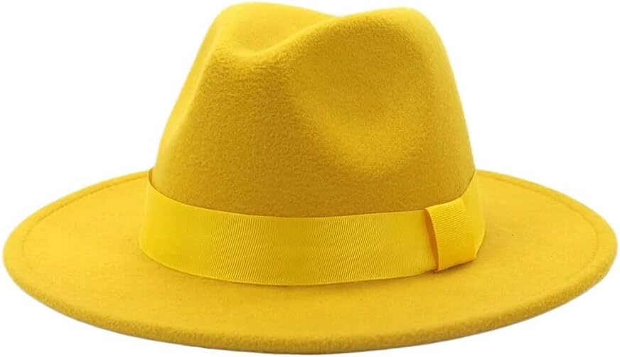 Wool Fedora Hats Men British Style Formal Panama Solid Hat