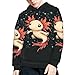 YORXINGY Cute Hoodies for Girls Boys 6-8 Three Axolotl Girls' Fashion Hoodies & Sweatshirts Kids Hooded Pullover Size 6-8 Youth Soft Athletic Sweatshirt Oversized Hoodie Warm Pullover Top