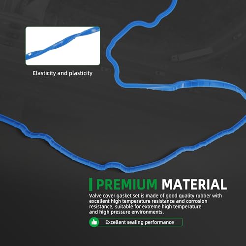 Image of Valve Cover Gasket Set VS50814R for Ford Edge Explorer F-150 Flex Mustang Transit 150 /250 /350 Taurus, for Lincoln Continental MKS /MKZ, 11-20, for Mobility Ventures MV-1 15-17
