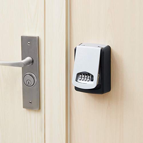 Image of Amazon Basics Wall Mounted Key Storage Box Safe, Combination Lock, Black, 3.4'' x 4.7'' x 1.4''