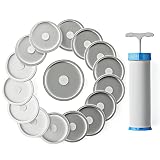 Finway Mason Jar Lids Vacuum Sealer Set,16 PCS Stainless Steel Lid Split-Type with Vacuum Valve,with