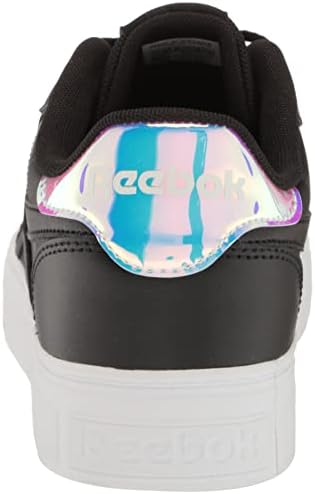 Reebok Women's Court Advance Bold Sneaker, Black/White/Silver, 7 | Image 2