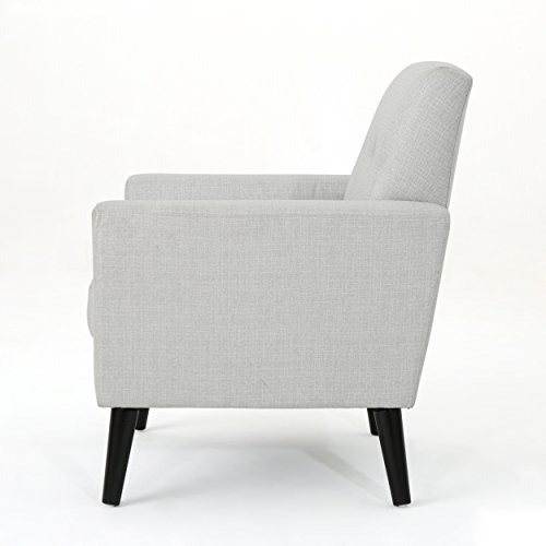 Sillón plegable tela gris claro moderno miniatura 3
