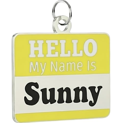 Bad Tags Personalized Pet Name Tags for Dogs & Cats, Both Sides Engraved