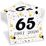 Seutgjie 50 Stück Servietten 65. Geburtstag Jubiläum Tischdeko 1961-2026