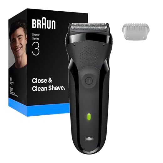 Braun Afeitadora Eléctrica Hombre Series 3, Máquina De Afeitar Barba En Seco Y Mojado, 2 Láminas, 30 Min De Autonomía, Carga Rápida, 300S, Gris