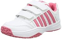 K-Swiss Performance Unisex-Kinder Court Smash Strap Omni Tennisschuhe, Weiß (White/Pink Lemonade 175M)