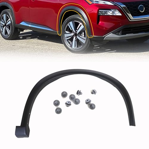 GXARTS Front Right Side Fender Flare Trim Compatible with Nissan Rogue 2021 2022 2023 2024 2025 Replace# 638606RR1A 63860-6RR1A NI1291108 Fender Moulding Wheel Arch Trim