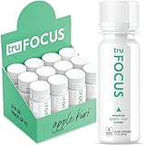 Tru Focus Shot, Apple Kiwi Flavored Extra Strength Energy Shots - Zero Sugar Nootropic Drink plus Adaptogens, Choline, and Yerba Mate - Natural Caffeine, GF, Keto, Vegan Supplement, 2oz (Pack of 12)