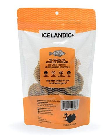 Icelandic+ Plus Redfish Skin Rolls Dog Treat 3-Oz Bag #TOP1