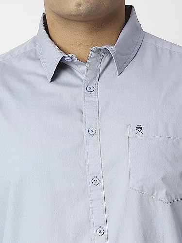 Image of Thomas Scott Men's Plus Size Cotton Casual Shirt | Regular Fit | Long Sleeves | Spread Collar | Solid | Soft & Breathable | Everyday Comfort Shirt for Men