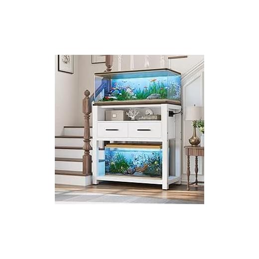 Heavy-Duty Metal Aquarium Stand with Outlet