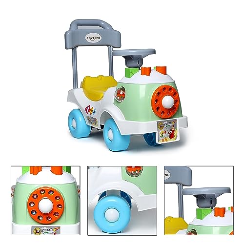 Image of Toyzone Rider Car| Ride-on Baby Car |Toy Car|Push Car | Swing Car |Kids Power Wheel Ride on Car for Children /Kids |Toy Baby Car Suitable for Boys & Girls Multicolor (Educational Rider) (Pack of 2)