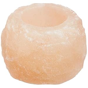 HIMALAYA SALT DREAMS Theelichthouder Rock, kristalzout uit punjab/Pakistan, oranje, ca. 400 g