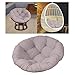 Baoblaze Gartenstuhl Kissen, 60 * 60 cm Rundes Sitzkissen, Gemütliches Stuhlauflage, Abnehmbar Sitzkissen Outdoor/Indoor, Stuhlauflagen für Schlafzimmer, Familienzimmer, Kissen für Hängesessel, Grau