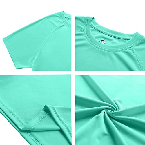 Moheen Men's Short Sleeve Quick Dry Tee Athletic Workout Running T-Shirts(Glass Blue-Xl) #TOP2