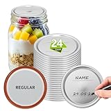 Versatile Lids: Set includes 24 Regular mouth (3.4 in/86mm) perfect for canning and vacuum sealing. Replacement Lids Only: Please note that this set includes lids only, not the jars, bands, rings, or the vacuum sealer itself. Premium Tinplate Materia...