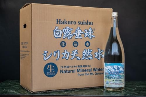 日本酒の仕込み水!竹の露 白露垂珠 仕込み水シリカ天然水 1800ml(一升瓶)×8本セット