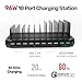 Unitek USB Charging Station for Multiple Devices, Charger Organizer Stand Dock with Dividers, Quick Charge 3.0 Compatible for Smartphone, Tablet, iPad and Other Electronics