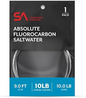 Scientific Anglers Absolute Fluorocarbon Saltwater Leader 9 ft Single Pack 20 lb