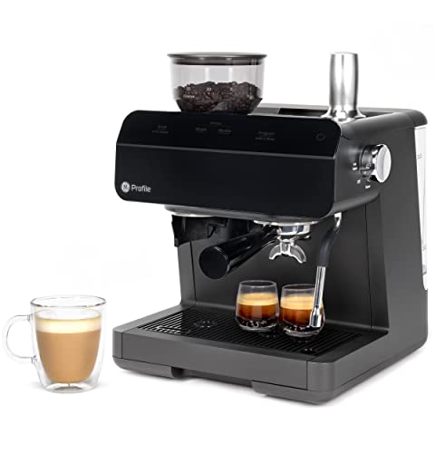 Comparison: Ge Espresso Machine 2 Profile GE Semi Automatic Espresso Machine + Steam Frother | Italian-Made 15 Bar Pump for Balanced Extraction | 15 Adjustable Grind Size Levels | WiFi Connected for Drink Customization | Black