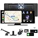 android zoll günstig Kaufen-Wireless Carplay & Android Auto, 9.3 Zoll Tragbares Autoradio Carplay Mit 4K Frontkamera,1080P Rückfahrkamera, Carplay Display Autoradioempfänger, GPS, Mirror Link, Loop-Aufnahme,Siri, FM,AUX,SD-Karte