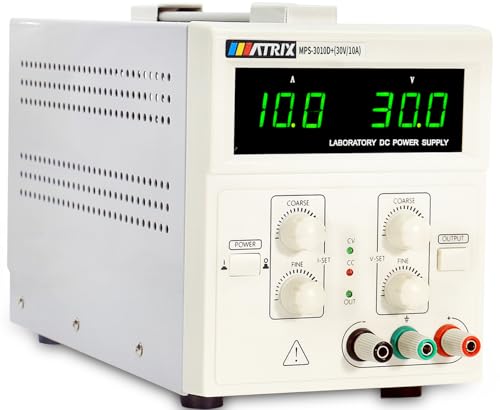 Image of MATRIX Linear Laboratory DC Power Supply 30V 10A, On /Off Buton, MPS-3010D+ | bench power supply lab adjustable power supply 100mV 10mA, Low Ripple and Noise for Electronics Testing and Laboratory, OTP