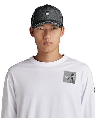G STAR RAW Avernus Gorra Gorra de béisbol, Azul (Denim Brut D11980 9436 001), Talla única Hombres, Azul (Denim Bruto D11980 9436 001), Talla única