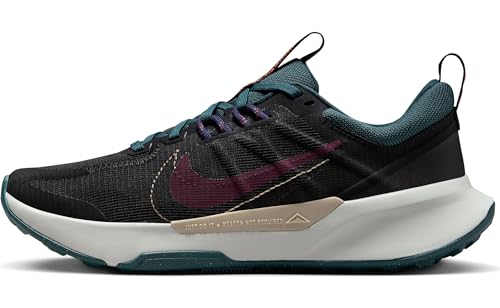 Nike Women's WMNS Juniper Trail 2 Nn Low, Black Night Maroon Deep Jungle, 9 US