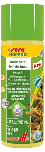 sera florena 100ml | Flüssiger Basisdünger für prächtige Wasserpflanzen | Optimale Basispflege für Aquarienpflanzen | UV-stabile Eisenkomplexe | Ohne Nitrat & Phosphat mit Mineralien & Spurenelementen