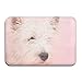 LiminiAOS Tappetino da Bagno, Pink Dog West Highland White Terrier Westie Westy Animal Baby Collar Cute Dog Peluche Tappeto da Bagno con Rivestimento Antiscivolo