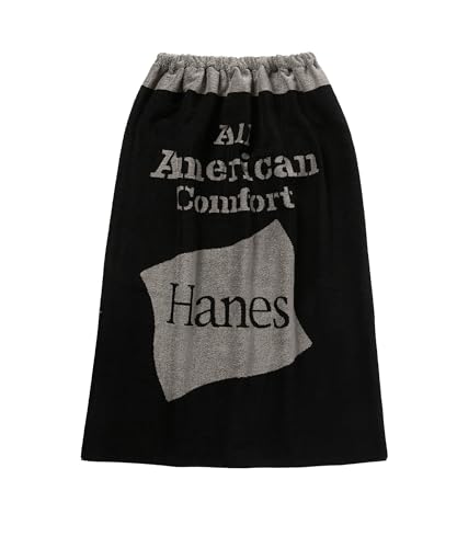 Hanes(ヘインズ) フラッグロゴ ラップタオル (オリジナルメッシュ袋入り) 60334402-19 ブラック W120×H80cm(丈80cm)