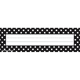 Teacher Created Resources Black Polka Dots Name Plates (4001)