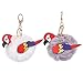 Amosfun 2Pcs Plüsch Papagei Keychain Pom Pom Ball Keychain Anhänger Pelz Ball Hängen Tier Schlüsselring Flauschigen Keychain Dekoration für Tasche Geldbörse Auto Innen Dekorationen