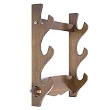 jiaoguo Wood Wall Mount Samurai Sword Katana Stand Hanger Bracket Support Holder 3 Layer