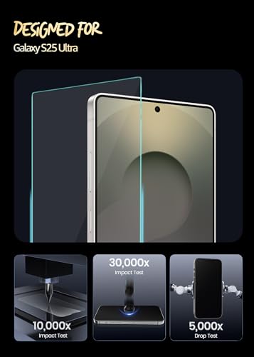 Image of Lensarmor Samsung S25 Ultra Privacy Borderless Tempered Glass - Ultrasonic Fingerprint Compatible Screen Protector for Galaxy S25 Ultra 5G - Premium Privacy Screen Guard with 9H+ Protection