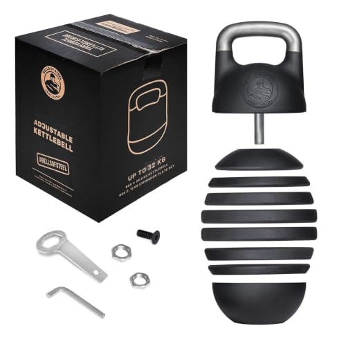 Adjustable Kettlebell Set Bells of Steel - Steel Shell 35mm Handle Home