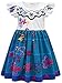 Kinder Mädchen Encanto Kleid Mirabel Kostüm Isabela Madrigal Cosplay Kleid Outfits Prinzessin Kleid Rock Halloween Anzüge (120, Mirabel 1)