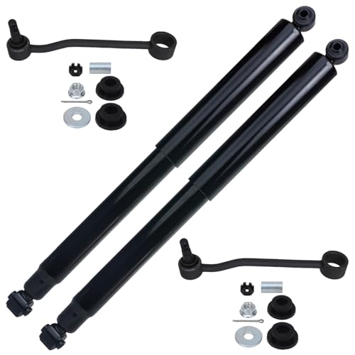 Image of Detroit Axle - 4WD Rear Shocks Kit for 1998-2003 Dodge Durango 4x4, 2 Shock Absorbers Assembly 2 Sway Bar End Links 1999 2000 2001 2002 Replacement - 4pc Set