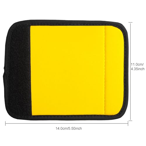 Image of Luggage Handle Wrap For Suitcase Unique Luggage Identifiers /Tag /Spotter /Marker For Travel Accessories ariport baggage briefcase -Yellow
